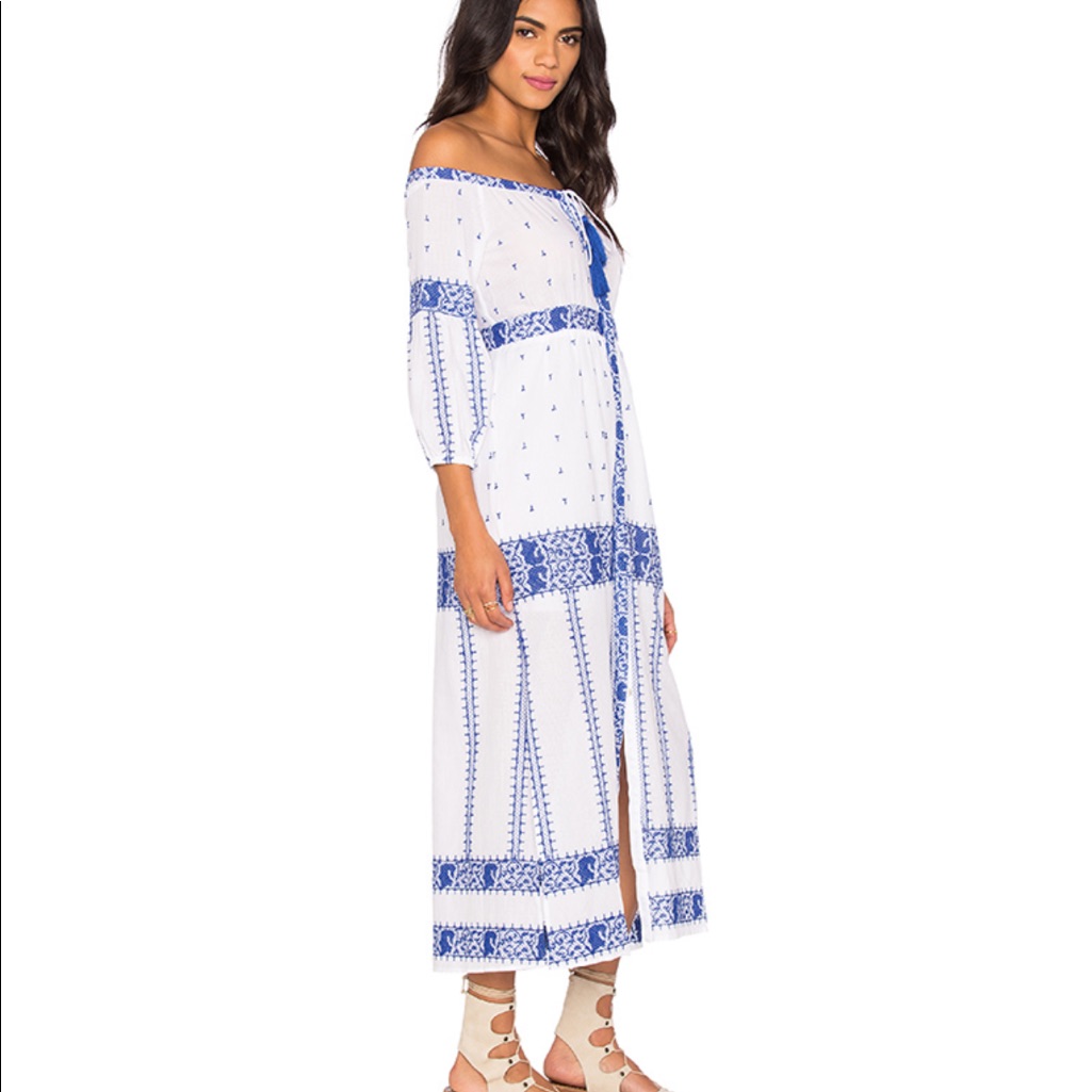 Santorini Dress In Ivory Bardot - Nwot
